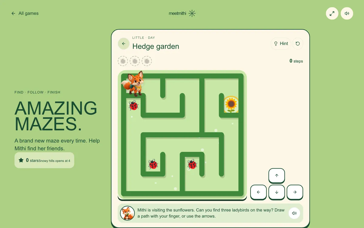 A screenshot of Amazing Mazes