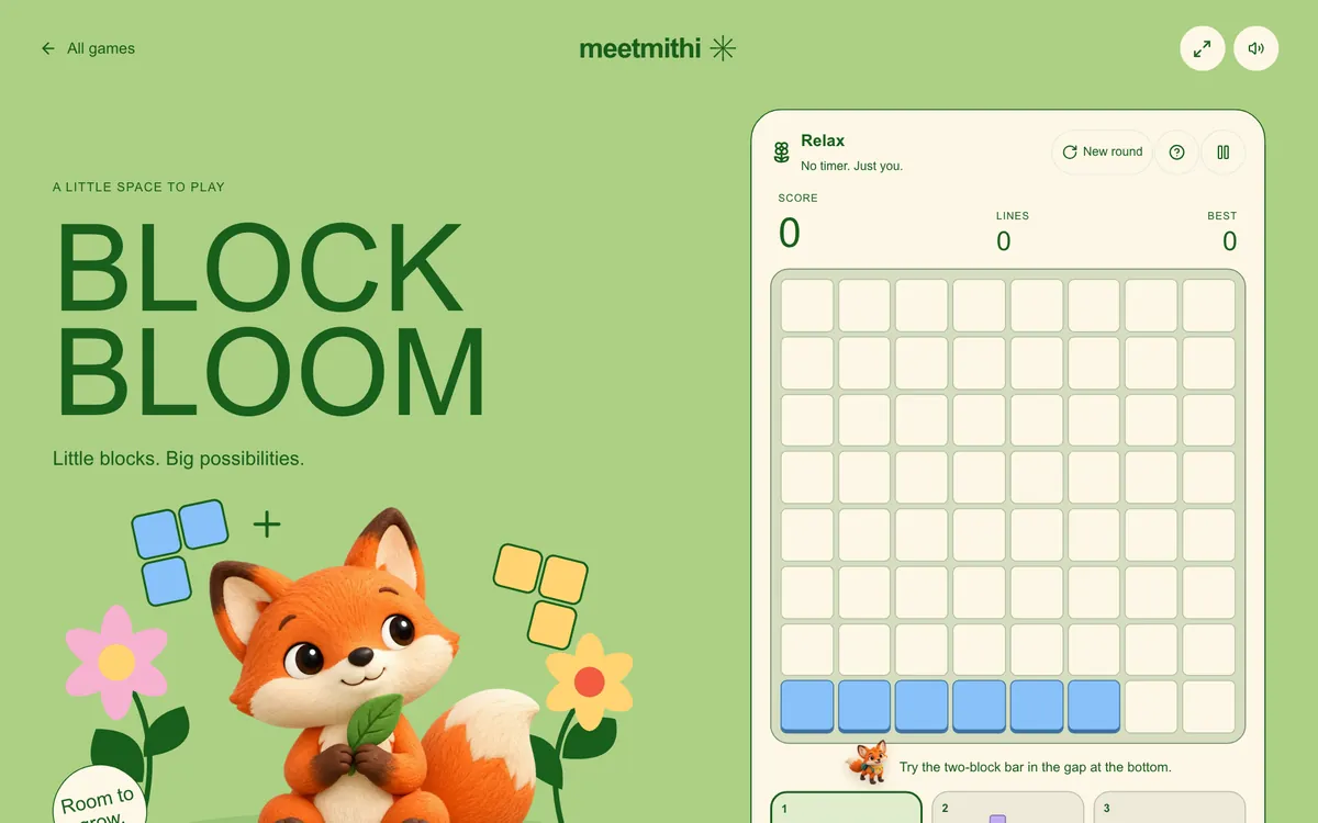 A screenshot of Block Bloom