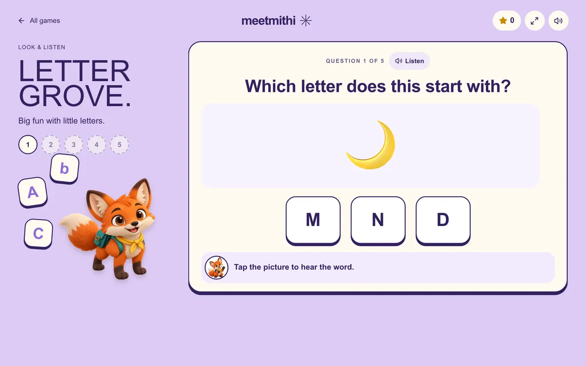 A screenshot of Letter Grove