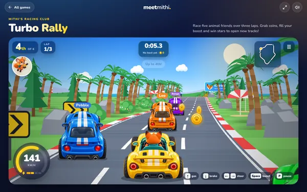 Turbo Rally: a screenshot of the game